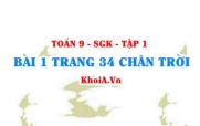 Bài 1 trang 34 cuối chương 2 Toán 9 Tập 1 Chân trời sáng tạo